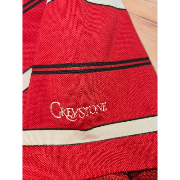 Footjoy Mens Red Striped Polo XL Golf Apparel Graystone GC - Picture 8 of 9
